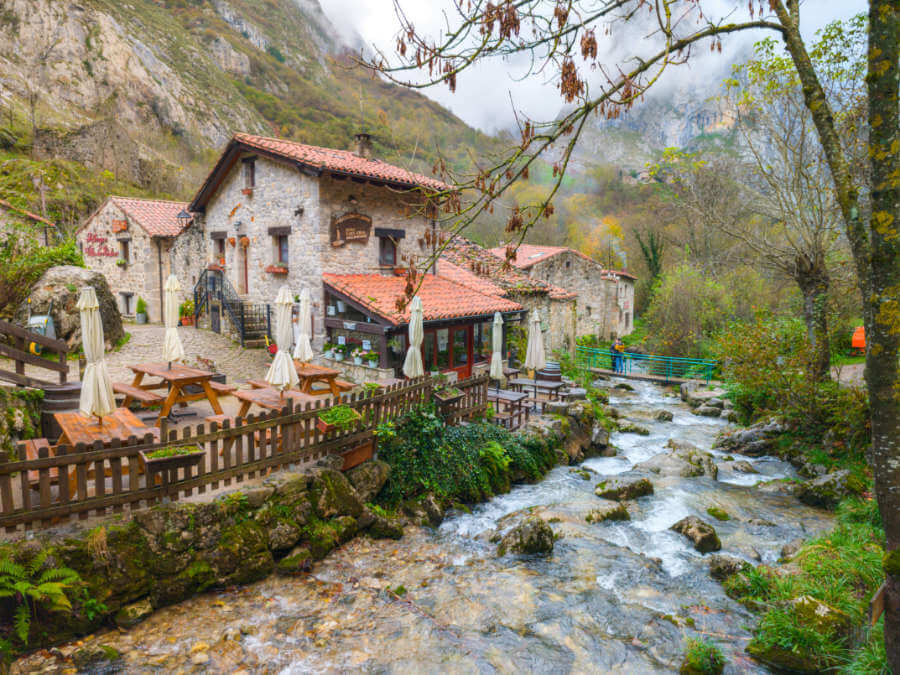 Bulnes, one of the most beautiful towns in northern Spain.